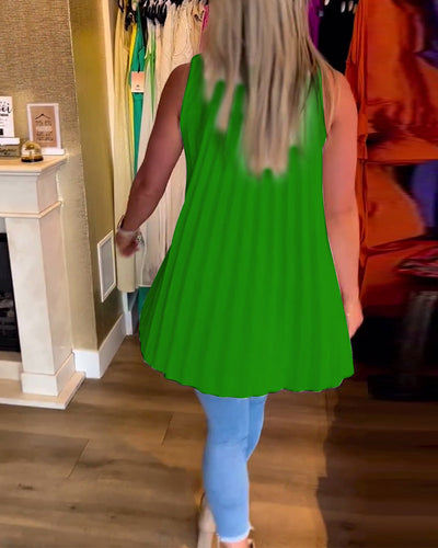 Laluna® | Top senza maniche con volant e colletto a revers