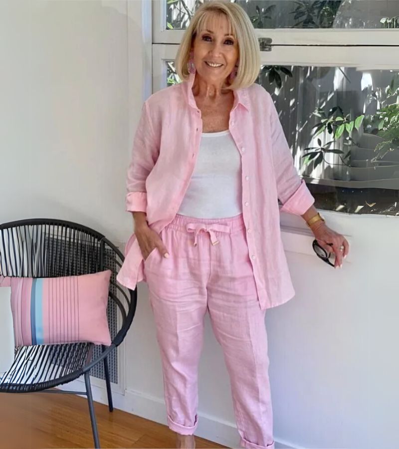 MARTINA | Completo camicia e pantaloni in lino-cotone