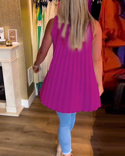 Laluna® | Top senza maniche con volant e colletto a revers