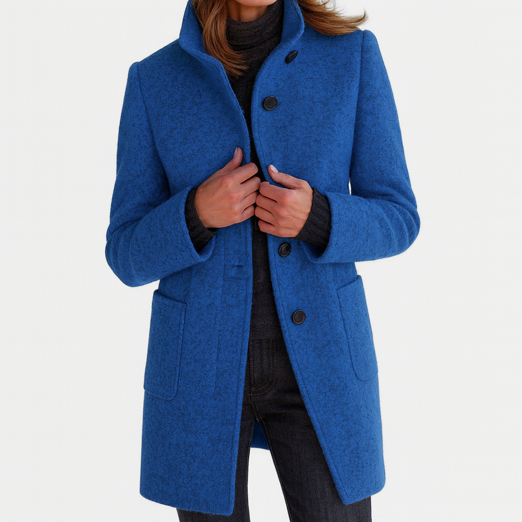 Cappotto da donna in lana classico con bottoni