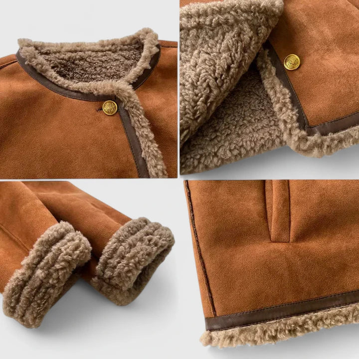 Giacca invernale da donna imbottita con pelliccia