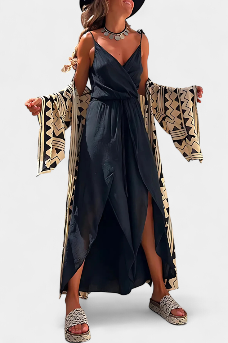 Combinazione Donatila in Cotone Lavato con Aperture Laterali